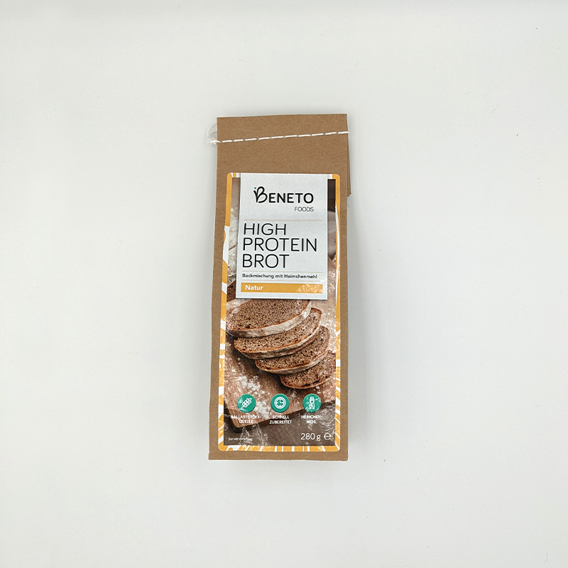 High Protein Brot von Beneto Foods - Brotbackmischung mit Insektenmehl High Protein Brot von Beneto Foods - Brotbackmischung mit Insektenmehl