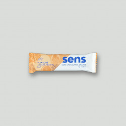 Pleasure Grillen-Proteinriegel Zartbitterschoko & Orange von Sens  - Insekten Protein Riegel